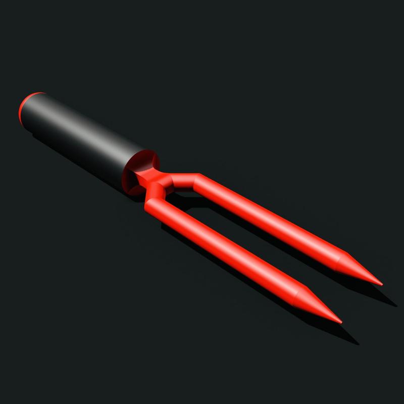 TWO PRONGED WEEDING FORK GARDEN TOOL