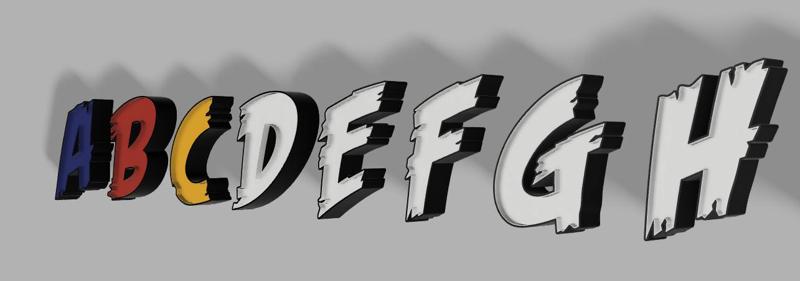 Alphabet im Angry Birds Design