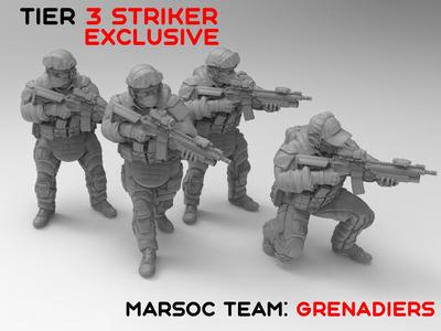 TurnBase Miniatures: Wargames - Marsoc Grenadiers (june exclusive)