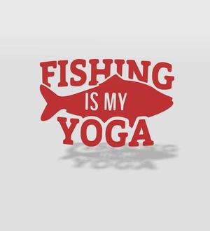 wall decor fishing is my yoga