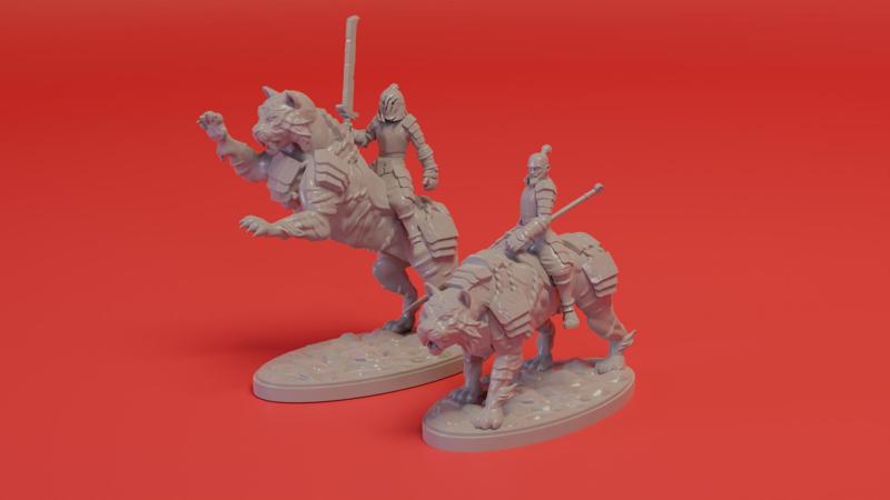 Tiger mounted samurai