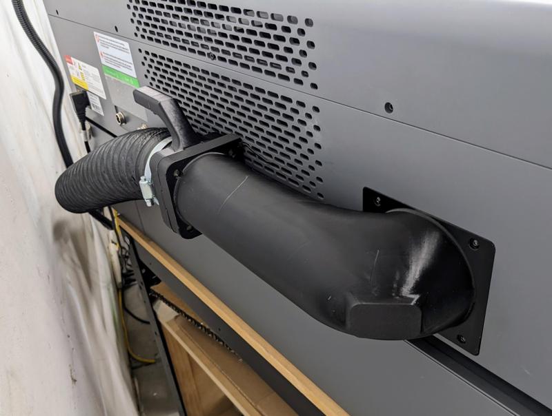 xTool P2 Exhaust Duct (right angle with quick-disconnect)