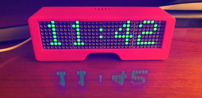 Caja para display MAX7219 y WEMOS D1 mini. Box for MAX7219 and WEMOS D1 mini display