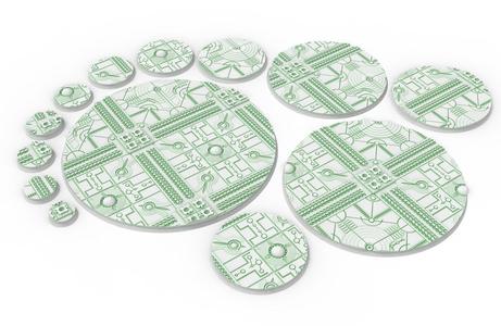 Cinan haven - 183 Round & Oval & Hexagonal bases for wargame set 1