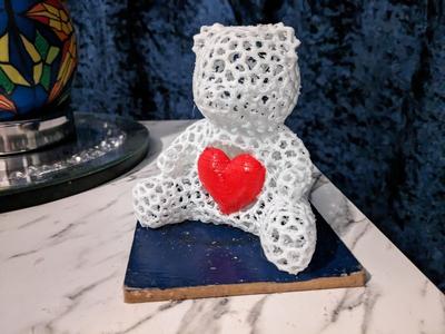 Big Heart Bear Tea light holder