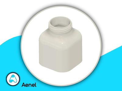 Square jar ready for big caps