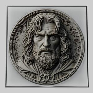 Lord of Rings Faramir 3d printer relief medallion stone tablet obj stl