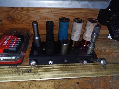 Wrench socket holder