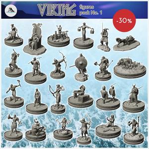 Viking figures pack No. 1 - North Northern Norse Nordic Saga 28mm 20mm 15mm