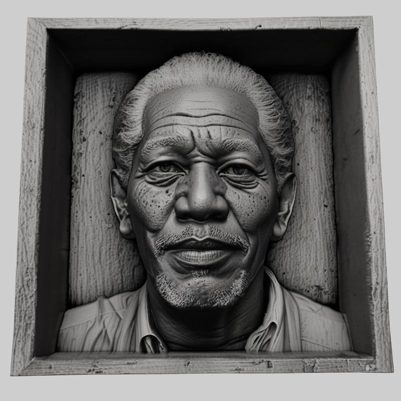 Morgan Freeman head relief actor