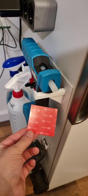 Hot glue gun holder, adhesive attachment, Makita holder Heißklebepistole  Halterung, Klebe Befestigung, Makita Halterung