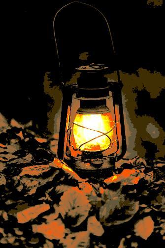 Lantern in darkness " Filament Painting"