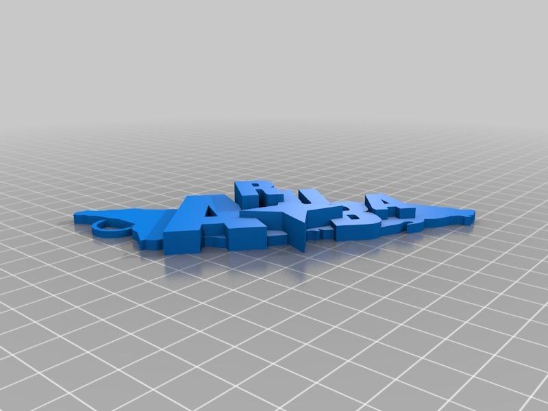 Aruba Island logo keyring