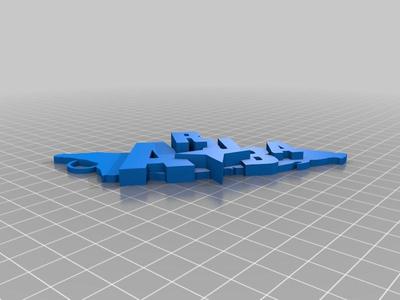 Aruba Island logo keyring