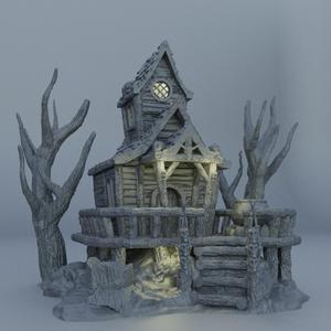Witch Hut - Tabletop Terrain - 28 MM