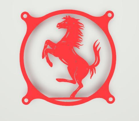 Fan cover PC ferrari logo