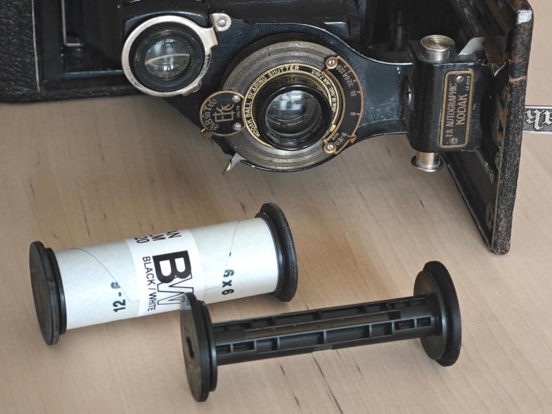 120 film adapter to 116-type camera