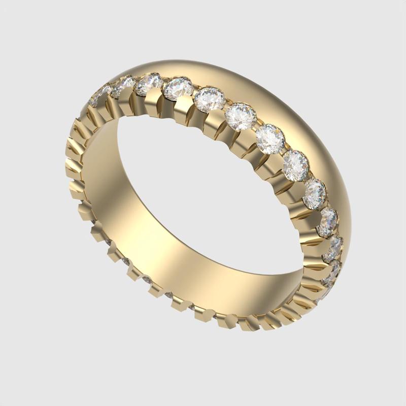 Radiant Pave Eternity Band 3D print