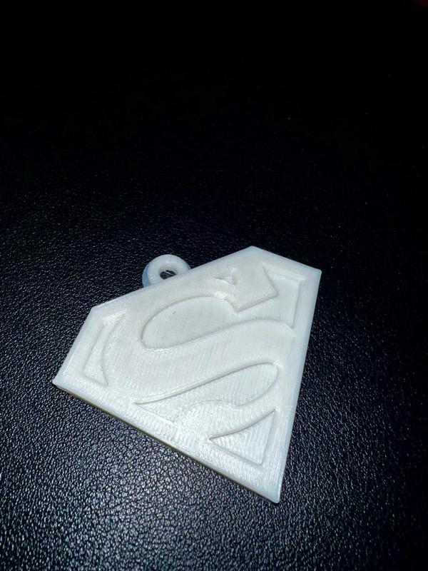 Superman logo keychain