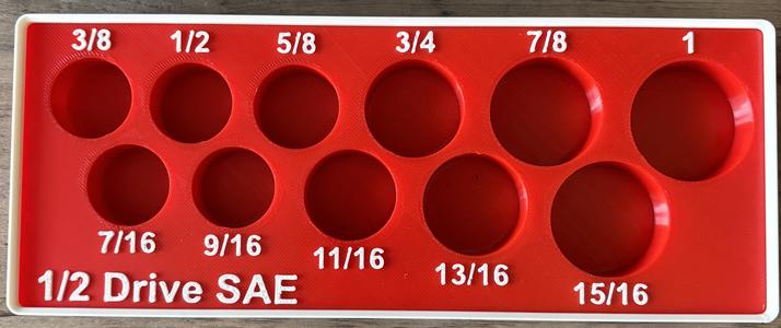 Gridfinity Socket Holders, 1/2"