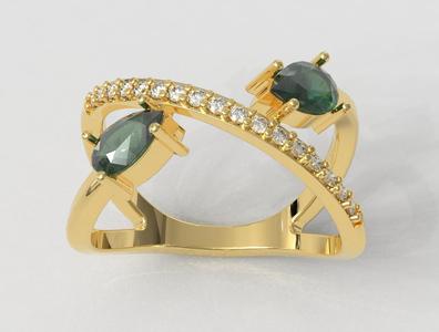 Pear Gemstone Ring