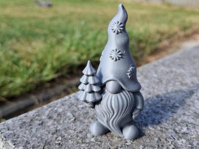 Snowcap Gnome with Mini Tree