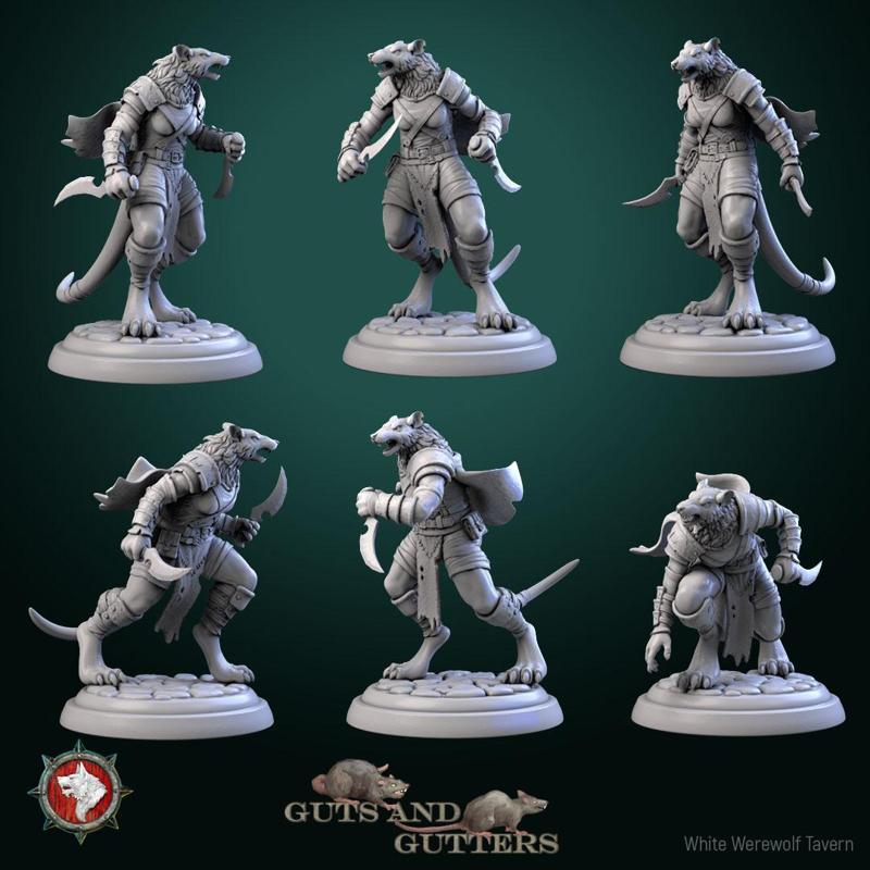Rat female asassins set pre-supported