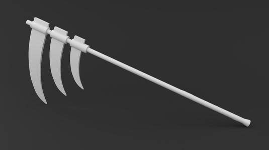 Triple-Bladed Scythe - Hidan Scythe from Naruto - 3D Print Model