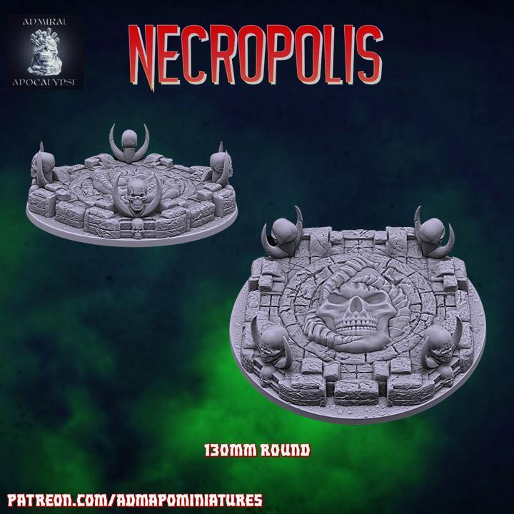 Necropolis 130mm base  (Pre-supported)