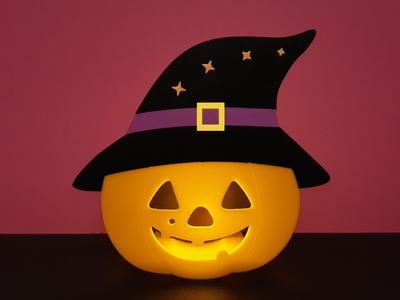 Halloween Tea Light - Cute Pumpkin With Hat