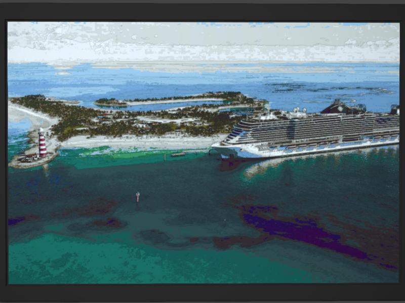 MSC Ocean Cay Marine Reserve Lithophane