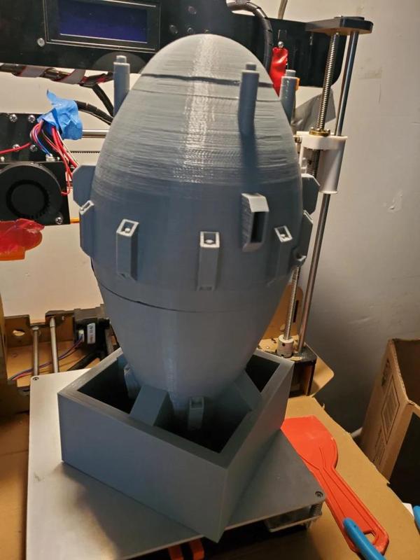 Fatman Nuclear Bomb Scaled