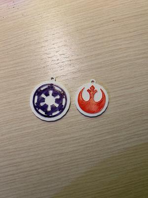 Star wars empire and rebellion  keychain