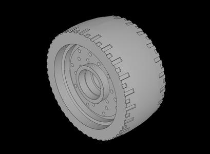 Lego Compatible (72206.dat) Wheel 11 x 24 with Integral Tyre