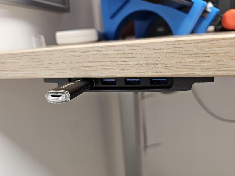 Under desk USB HUB mount