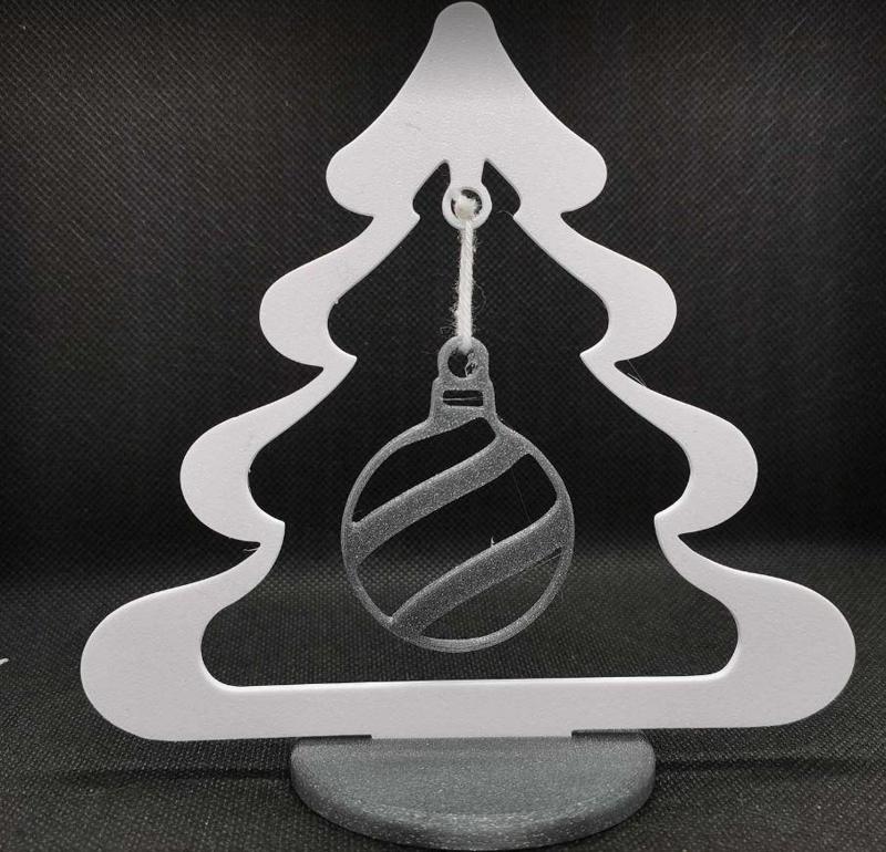 Another Christmas Tree with Ornament and Stand