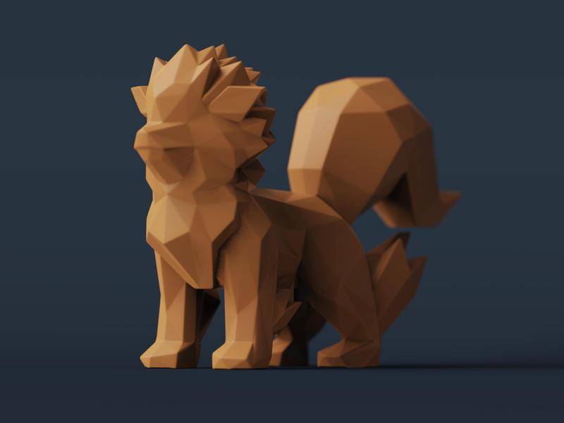 Low-poly Arcanine - Hi-Fi Edition