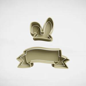 rabbit with label