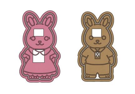 cookie cutter -ternurines sr and mrs rabbit-.