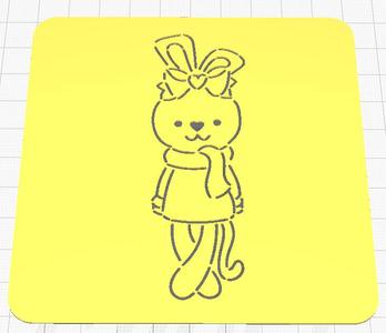 EASTER BUNNY STENCIL