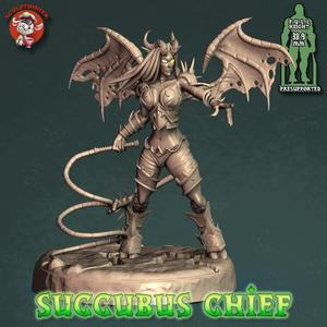 Succubus chief - 32mm scale pre-supported miniature