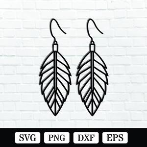 Feather Earring Metal Wall Art Laser Cut SVG