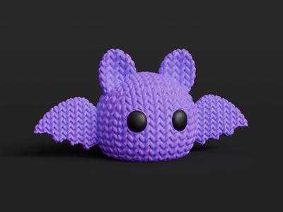 Knitted Halloween Bat