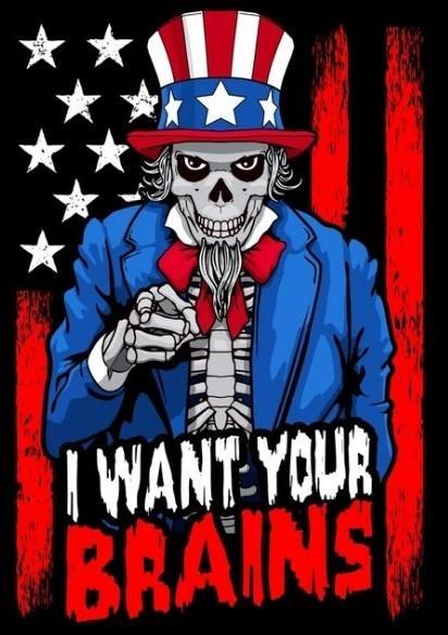 Uncle Sam I Want Your Brains Hueforge