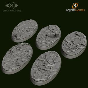 Strata Miniatures - Forest Bases 60x35mm oval x5