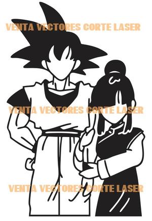 DRAGON BALL - GOKU AND MILK WALL ART DECORATION - ANIME 3D PRINTING AND LASER CUTTING