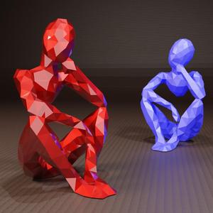 Low Poly Beyond Sight - Sculpture