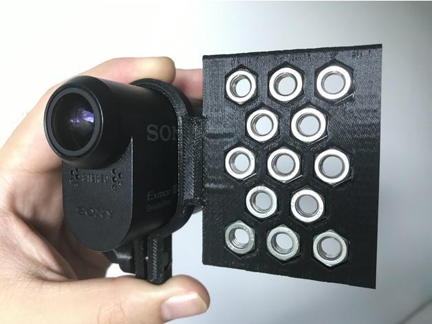 Flat Mount Adapter for Sony Action cam AS30V for DJI Zhiyun Feiyu Mobile Gimbal