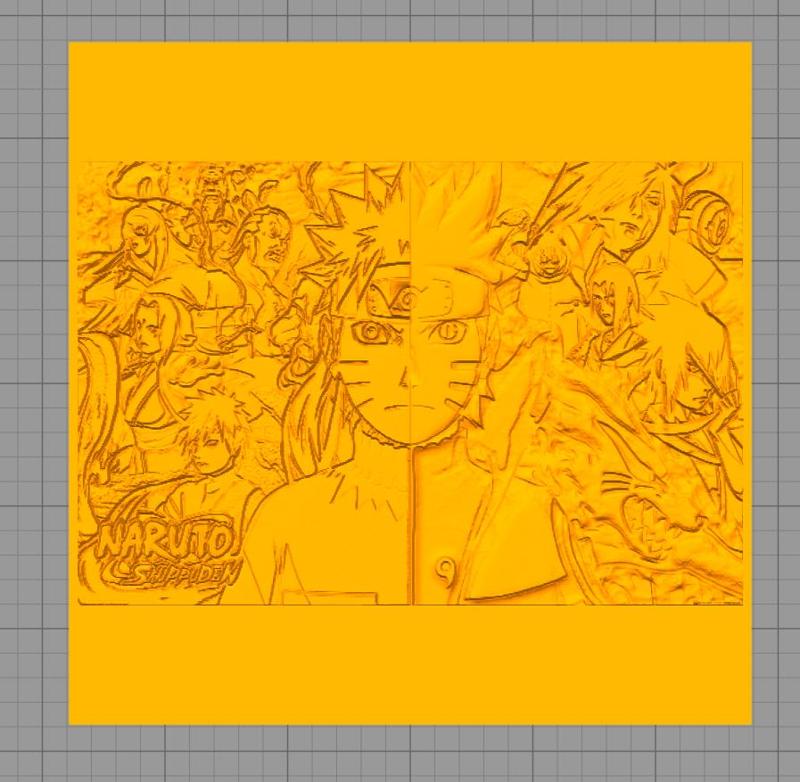 Litofania of the series Naruto Shippuden