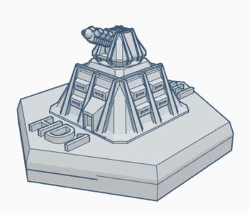 Plasma (or Gravity) Cannon Emplacement Hex Map Scale HMSMil038